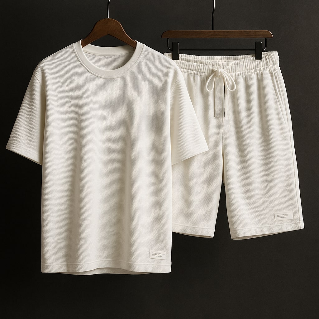 Luca Waffle-Knit Lounge Set