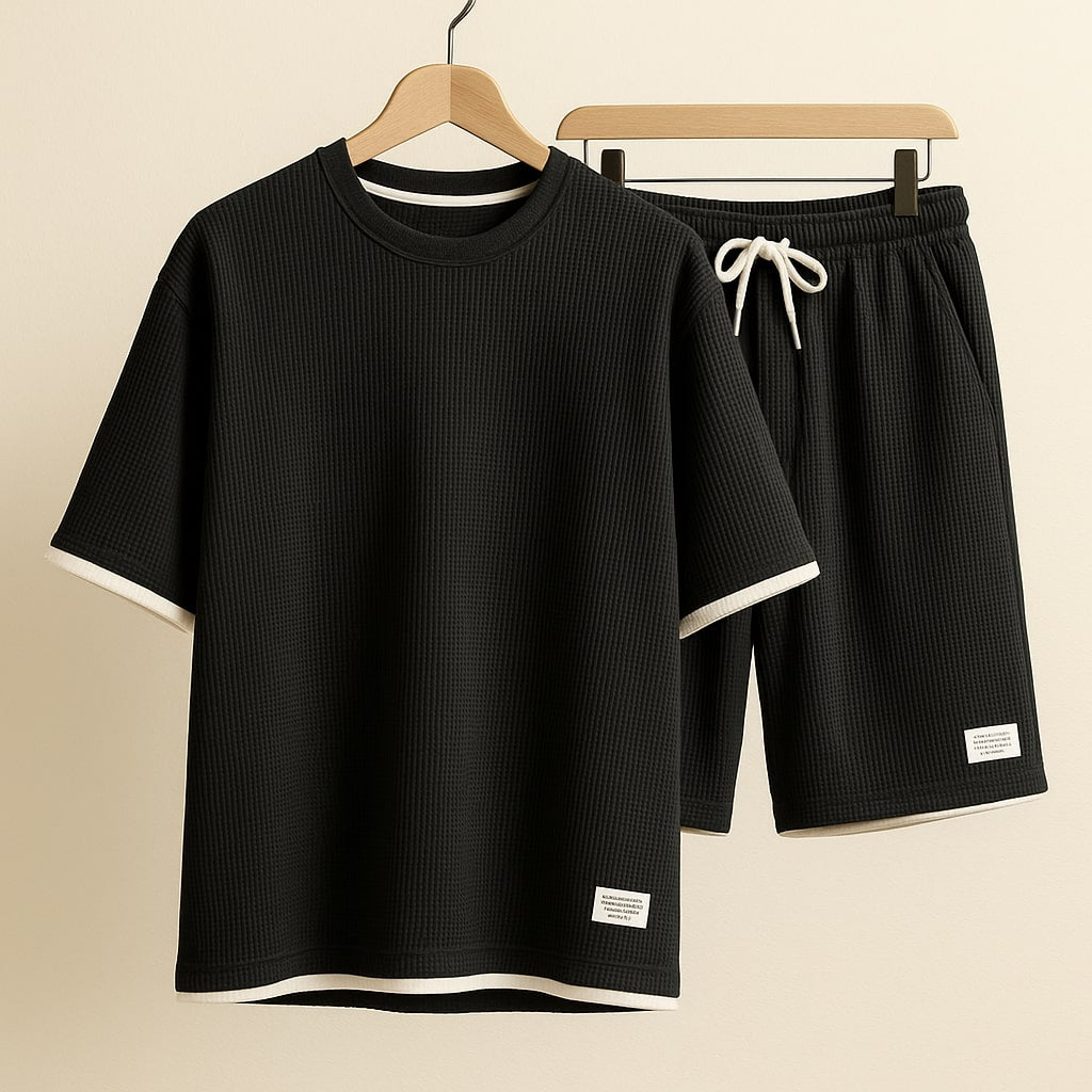Luca Waffle-Knit Lounge Set