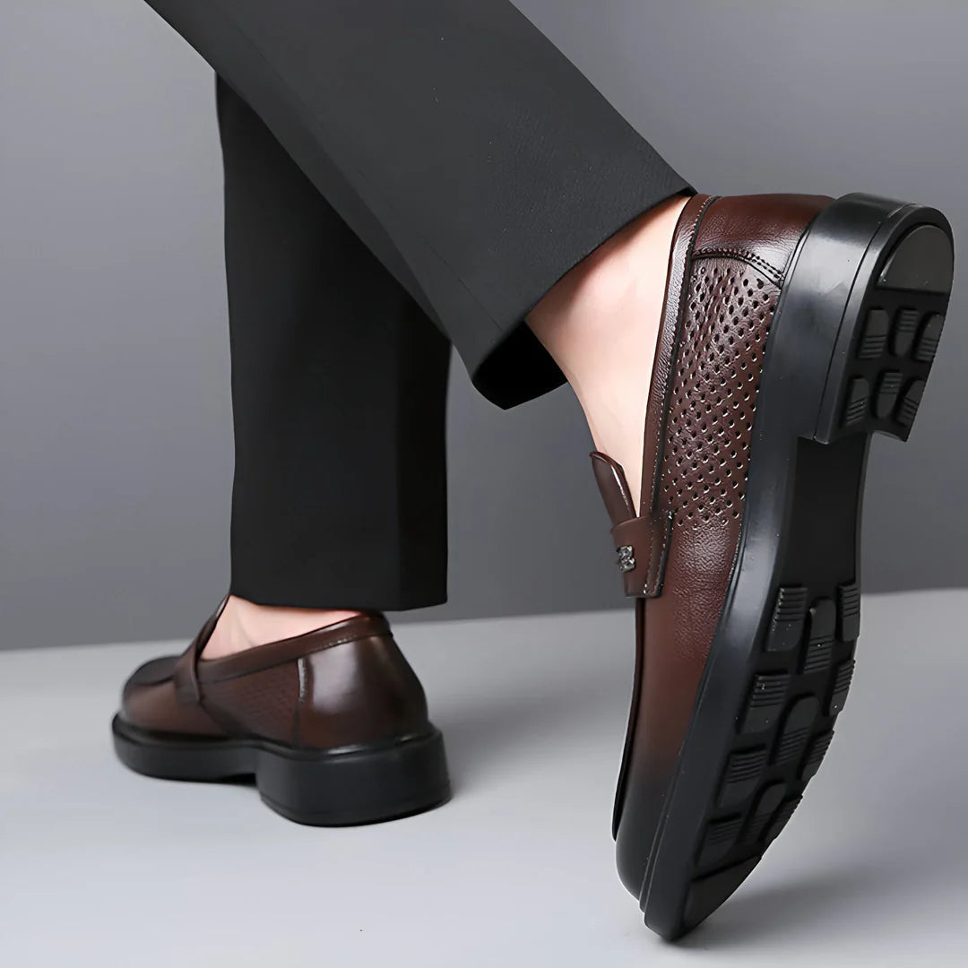 Alessio Aero-Leather Loafers