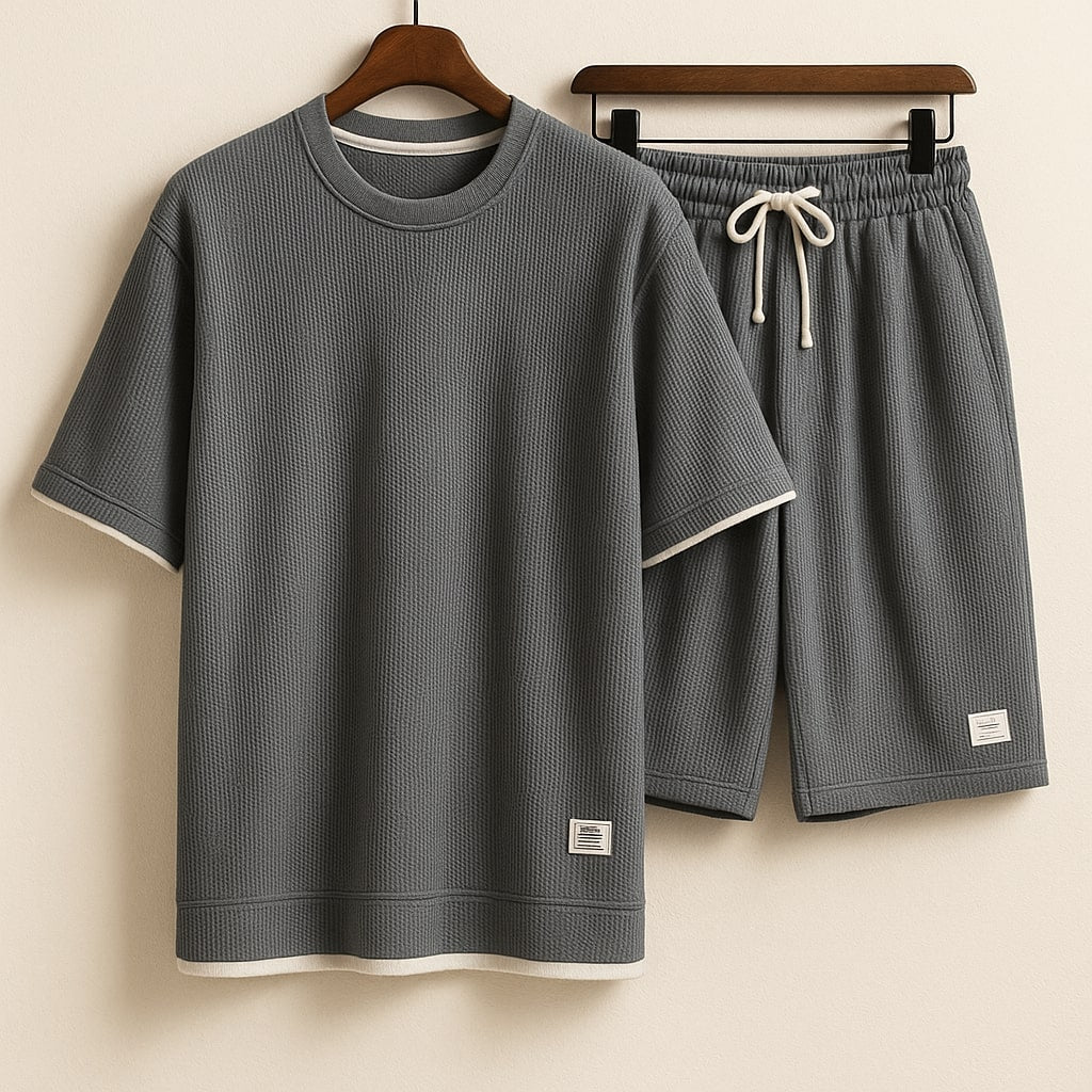 Luca Waffle-Knit Lounge Set